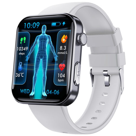 F300 smartwatch ECG electrocardiogram monitoring SOS fall alarm blood glucose and blood pressure watch HRV report - V.I.P Digital Presence
