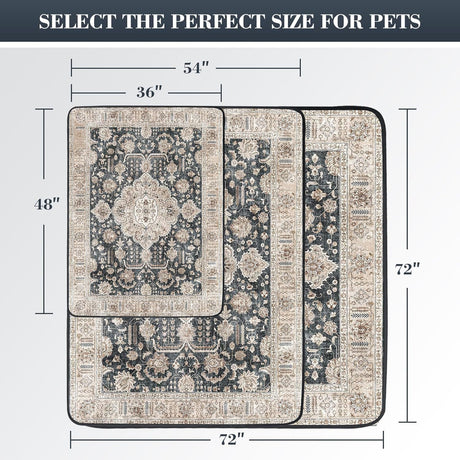 Scandinavian Minimalist Carpet Pet Mat, Stain-Resistant and Easy to Clean Sofa Coffee Table Mat, Urine-Proof Cat and Dog Pad - V.I.P Digital Presence