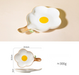 Creative Sun Egg Ceramic Bowl and Dish Set Cute Rice Bowl, Plate, Handle, Plate, Tableware, Home Breakfast Soup Plate - V.I.P Digital Presence