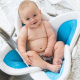 Alfombrilla de baño para bebé de 80 cm, diseño de flores, para bañera, lavabo, ducha infantil segura, plegable, con almohadillas de seguridad para asiento de pétalos. 