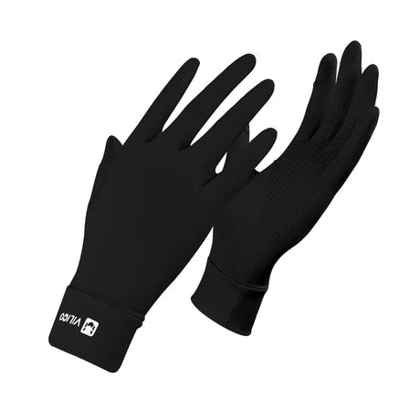 Cycling UV resistant thin breathable silicone anti slip touch screen sunscreen ice silk gloves - V.I.P Digital Presence
