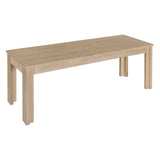 TREXM 3-piece retro dining table, rectangular stand table, and 2 4-person wooden stools (made of natural wood) - V.I.P Digital Presence