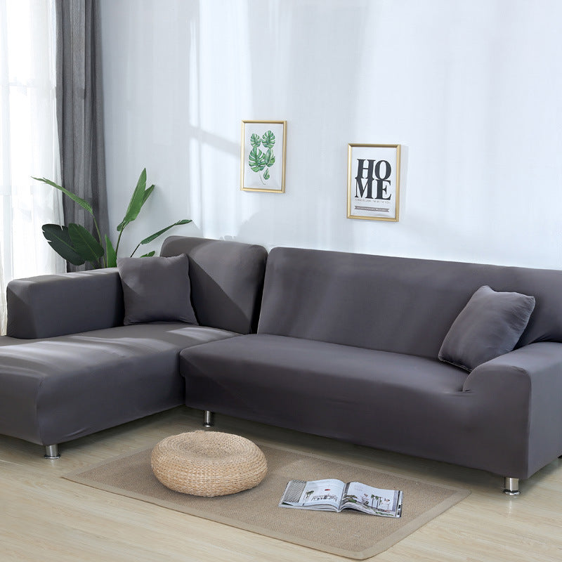 Solid color sofa cover, elastic tight package, full cover, fabric sofa cover, sofa cushion, sofa cover