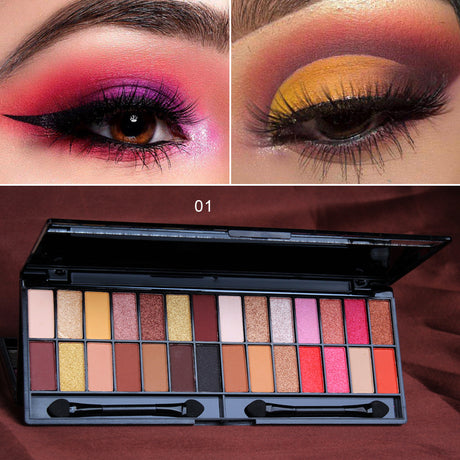 CmaaDU 28 Color Eyeshadow Palette Beginners Makeup Matte Pearlescent - V.I.P Digital Presence