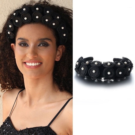 Fashionable fabric pearl flower Hair accessories - V.I.P Digital Presence