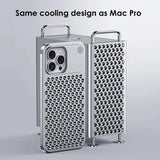 Metalen Warmteafvoer Telefoonhoes Voor Iphone 13 12 14 15 Pro Max Plus Koelende Geur Randloze Holle Aluminium Schokbestendige Hoes