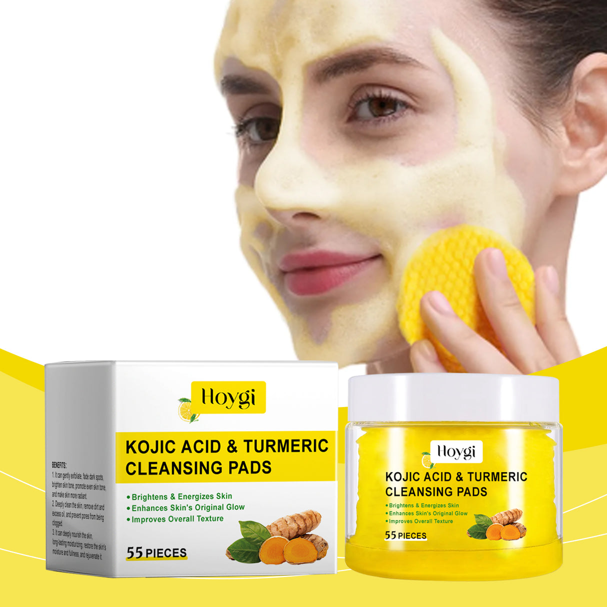 Turmeric Cleansing And Exfoliating Pad Gently Cleanses And Brightens Skin Care Moisturizing Facial Skin Cleansing Pad - V.I.P Digital Presence