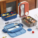 Student Japanese sealed four-compartment plastic lunch box bento box microwaveable lunch box - V.I.P Digital Presence