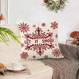 Christmas red ball pillow cover Christmas holiday themed home decoration pillowcase linen waist pillow - V.I.P Digital Presence