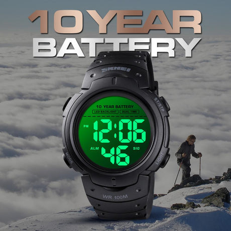 SKMEI 10 Years Battery Men's Watch 100M Waterproof Alarm Clock Sport Watches LED Digital Man Wrist Watch relogio masculino 1560 - V.I.P Digital Presence