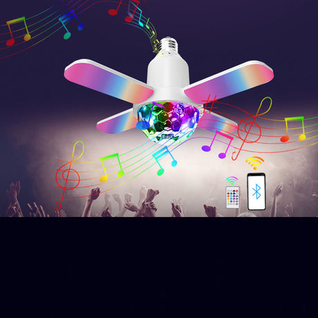 Mini four-leaf Bluetooth starry sky light Household indoor wireless Bluetooth plus white light colorful stage music atmosphere l - V.I.P Digital Presence
