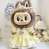 Ropa con diseño LABUBU de 58 cm, ropa de muñeca ZIMOMO, juguete de peluche LABUBU de goma, ropa linda