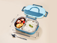Stylish, simple, portable, large capacity 304 stainless steel two-compartment lunch box with bowl lunch box - V.I.P Digital Presence