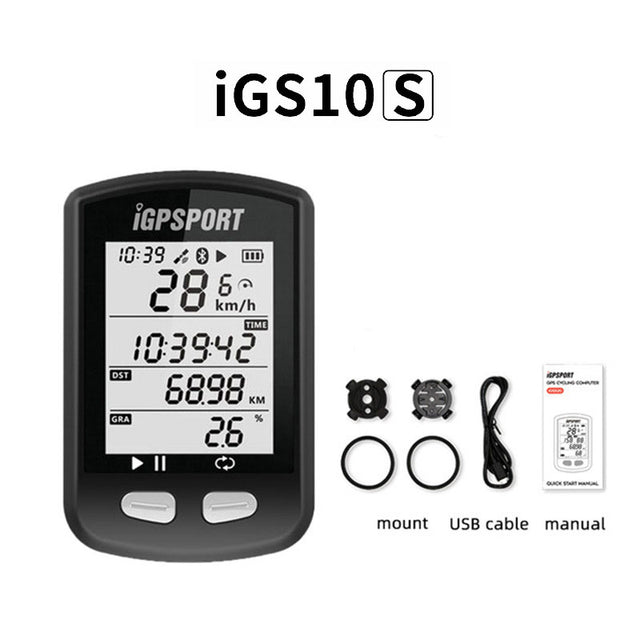 iGPSPORT iGS10S Stopwatch GPS Bicycle Computer ANT+ Heart Rate Cadence - V.I.P Digital Presence