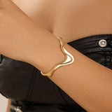 Fashionable liquid lava metal ankle bracelet, ankle chain, female personality, irregular geometric texture, ankle ring accessory - V.I.P Digital Presence