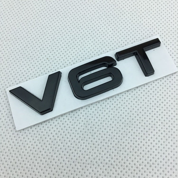 Suitable for Audi V6T V8T metal logo A4LA6LS7Q5Q3 displacement personalized modification leaf plate car sticker - V.I.P Digital Presence