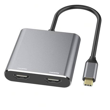 Type-C hub to dual HDMI PD USB3.0 hub for mobile phones, laptops, and multi port docking stations - V.I.P Digital Presence