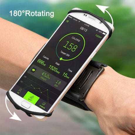 180 Degree Rotatable Running Wristband Phone Case Arm Band Sport Cycling Gym Wristlet Belt Armband Bag - V.I.P Digital Presence