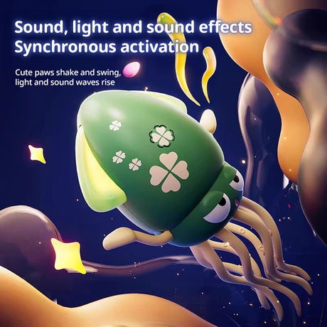 Creative Dancing Squid: auto-sense, obstacle-avoid e-pet with music, lights, rechargeable & interactive gift. - V.I.P Digital Presence