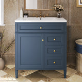 30 inch bathroom vanity with top sink, storage cabinet with 2 drawers and 1 drawer, single sink bathroom vanity - V.I.P Digital Presence