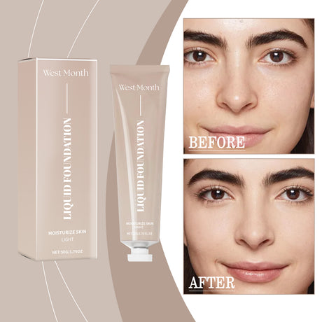 Moisturizing Liquid Foundation, Long-Lasting Moisturizing Refreshing Moisturizing Light Moisture Liquid Foundation - V.I.P Digital Presence