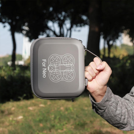 Protective grey hard case for DJI Neo. Two-way zipper, compact, for travel & protection. (Case only) - V.I.P Digital Presence