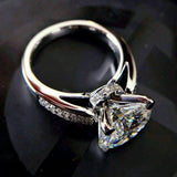 Korean version of light luxury fashion four claw flower bud simulation diamond ring engagement and proposal ring - V.I.P Digital Presence