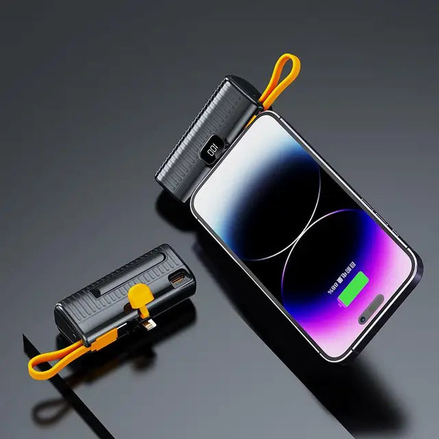 Mini banco de energía de 30000Mah, cable inalámbrico, Powerbank con pantalla digital, batería externa, cargador portátil para Iphone, Samsung, Xiaomi
