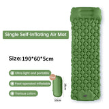 Colchoneta inflable doble para dormir para exteriores, con almohada y bomba incorporadas, para acampar, hacer mochilerismo y hacer senderismo.