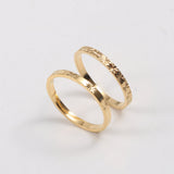Ring Titanium steel electroplated with 18k gold Shine - V.I.P Digital Presence
