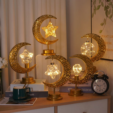 Christmas Gift Moon Lamp Ball Lamp Star Moon Lamp Muslim Festival Decorative Lamp Bedroom Desk Lamp Atmosphere Shaped Lamp - V.I.P Digital Presence