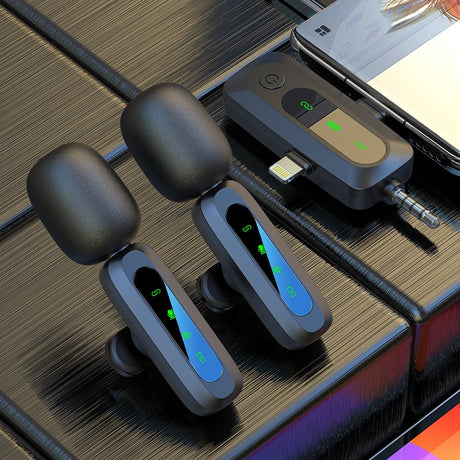 Wireless lavalier microphone J3 three in one interface intelligent sound collection and noise reduction lavalier microphone - V.I.P Digital Presence