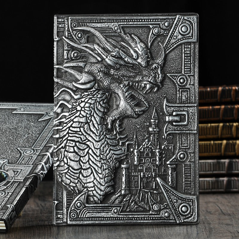 Retro Embossed Evil Dragon Notebook Metal Three-Dimensional Dinosaur European-Style Notebook - V.I.P Digital Presence