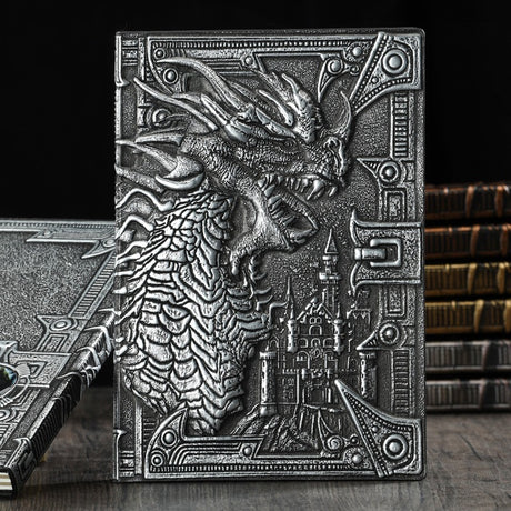 Retro Embossed Evil Dragon Notebook Metal Three-Dimensional Dinosaur European-Style Notebook - V.I.P Digital Presence