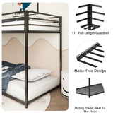 Adam Twin over Twin Metal Bunk, Black - V.I.P Digital Presence