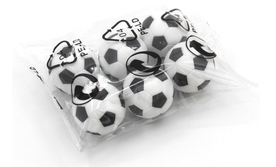 6 balones de fútbol de plástico para mesa de fútbol de 32 mm para juegos de interior