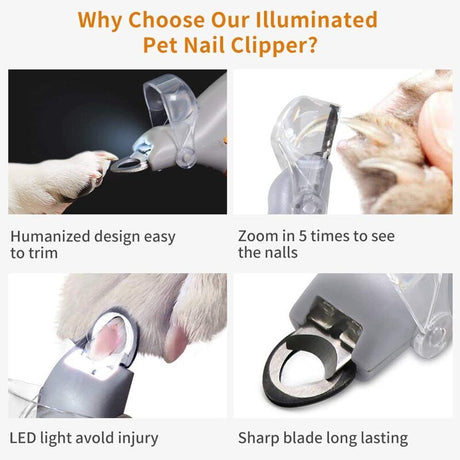 Professional LED - lit pet nail clippers for cats and dogs. Toe - claw cutting tool, pet supplies. - V.I.P Digital Presence