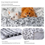 Pet Blanket Warm Cut Flower Footprint Cover Blanket Cat Dog Mat Fleece Embossed Pet Blanket - V.I.P Digital Presence