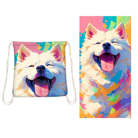 Two-in-One Foldable Beach Towel Printed Bath Towel All-In-One Beach Towel with Storage Bag - V.I.P Digital Presence