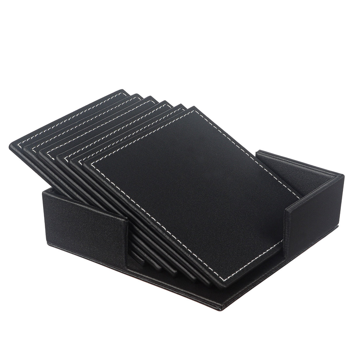 Creative PU leather coaster Exquisite insulated tea water cushion Square leather coaster - V.I.P Digital Presence