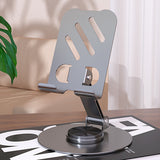 Aluminum alloy desktop phone holder with 360 degree rotation and folding, portable lazy all metal phone holder - V.I.P Digital Presence