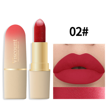 Waterproof And Durable Lipstick Velvet Fine Glitter Matte Lip And Cheek Dual-Use Lipstick - V.I.P Digital Presence