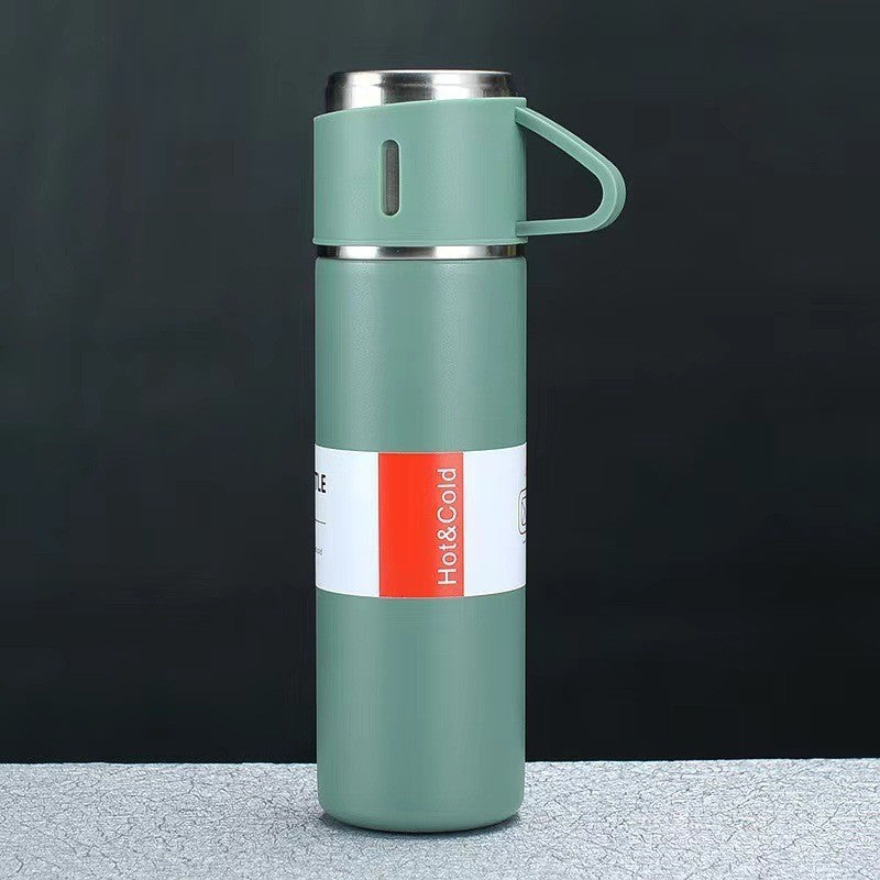 A cup of three-lid thermos cup portable fashion gift box set stainless steel cup - V.I.P Digital Presence