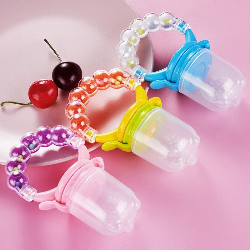 Hot Sale 1 Pcs Food Baby Pacifiers Nipple Pacifiers for Baby Fruit Feeder Nipples Feeding Safe Pacifier Hand Bell Toy - V.I.P Digital Presence