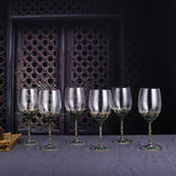 Enamel lead-free red wine cup crystal glass high footed cup decanter set - V.I.P Digital Presence