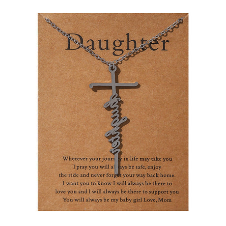 Faith Religious Gift Stainless Steel Cross Collarbone Chain Sweater Chain - V.I.P Digital Presence