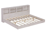 Full Size Daybed Frame with Storage Bookcases White Oak