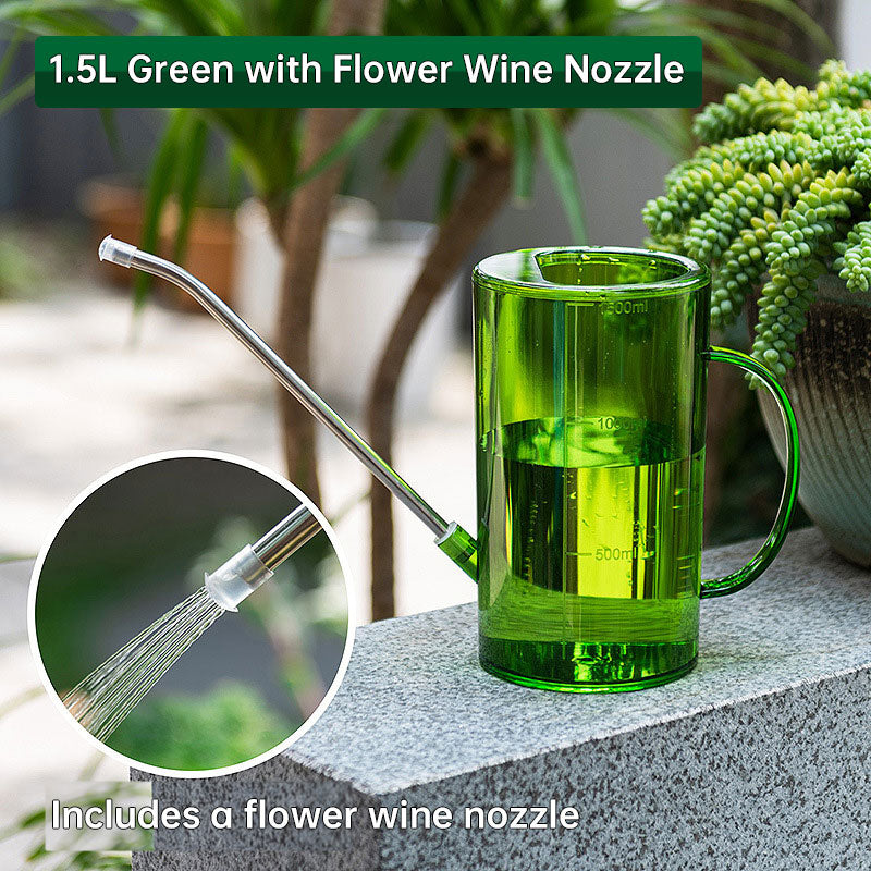 New 1.5L garden watering can, large-capacity detachable watering device, stainless steel long-spout home garden supplies - V.I.P Digital Presence