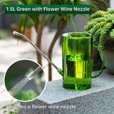 New 1.5L garden watering can, large-capacity detachable watering device, stainless steel long-spout home garden supplies - V.I.P Digital Presence