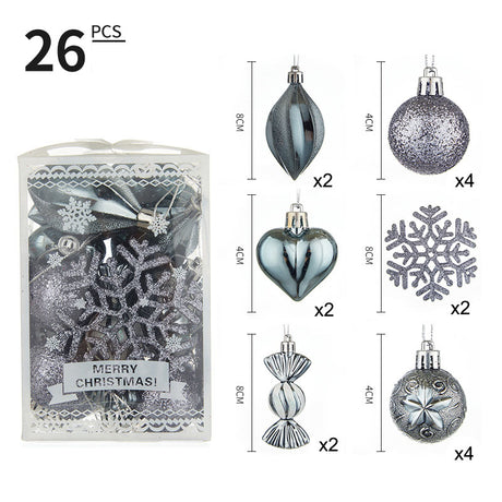 Christmas Ball Set 6cm Painted Alien Ball Powder Snowflake Set Box Christmas Supplies - V.I.P Digital Presence
